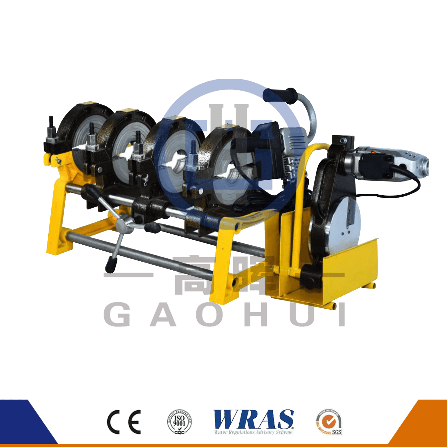 HDPE-rør manuel plastik røvfusionsvejsemaskine GF-160-4m/GF-200-4m